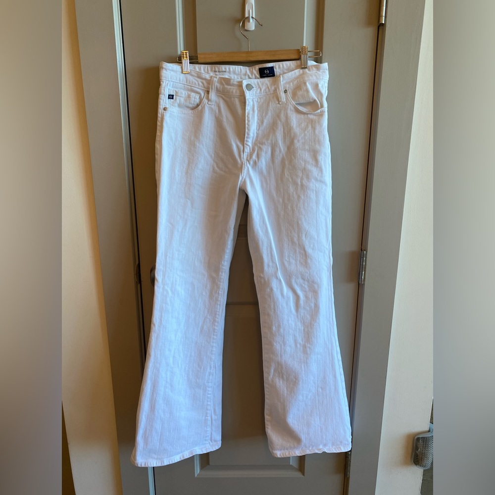AG Jean The Quinne high rise flare in white